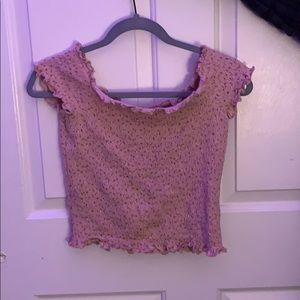 super cute floral off the shoulder top!!